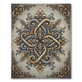 Gilded Antique Filigree Swirl Medallion Rug
