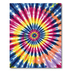 Vibrant Psychedelic Tie Dye Sunburst Rug