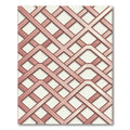 Rose Gold Lattice Geometric Interweaving Rug
