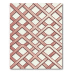 Rose Gold Lattice Geometric Interweaving Rug