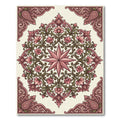 Floral Paisley Medallion Pink Green Rug