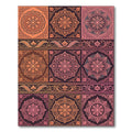 Warm Paisley Floral Medallion Squares Rug