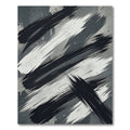 Bold Strokes Grayscale Abstract Rug