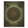 Ornate Sage Olive Tropical Medallion Rug