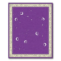 Purple Swirl Moon Music Night Sky Rug