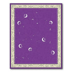 Purple Swirl Moon Music Night Sky Rug