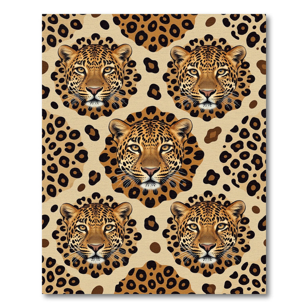 Sophisticated Leopard Head Animal Skin Rug