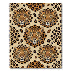 Sophisticated Leopard Head Animal Skin Rug