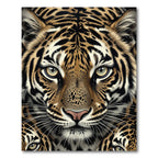 Golden Tiger Face Close Up Rug