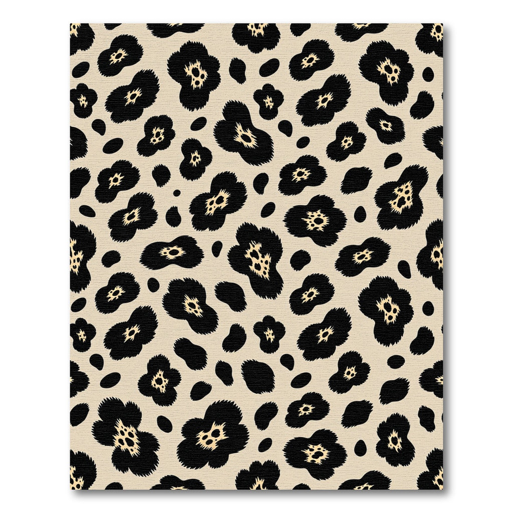 Black Tan Leopard Spot Rug