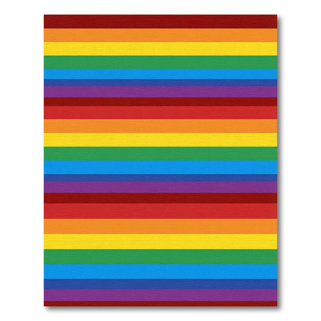 Vibrant Rainbow Stripes Composition Rug