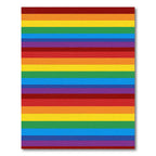 Vibrant Rainbow Stripes Composition Rug