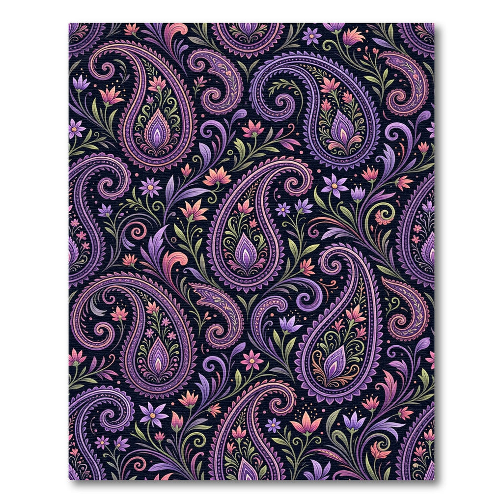Vibrant Paisley Floral Garden Rug