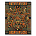 Earthy Aztec Star Geometric Medallion Rug