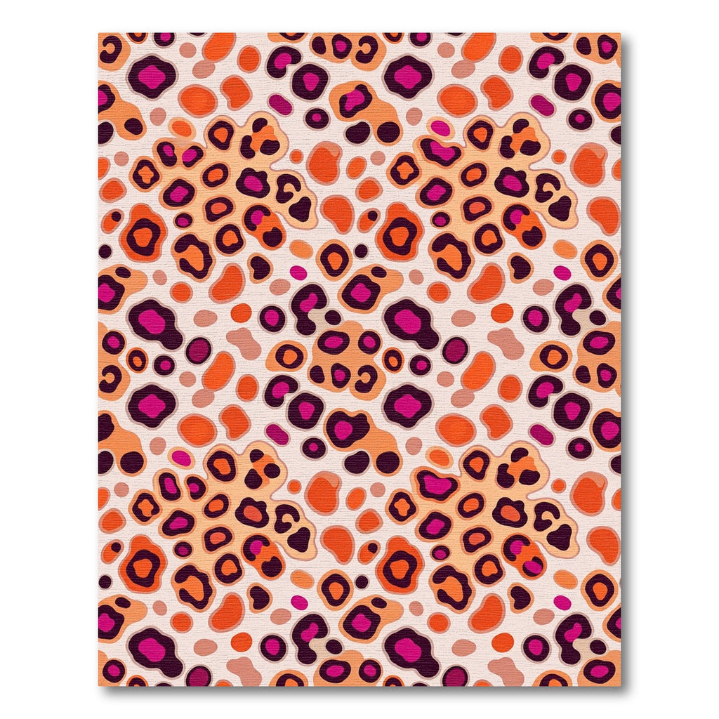 Vibrant Pink and Orange Cheetah Spot Rug