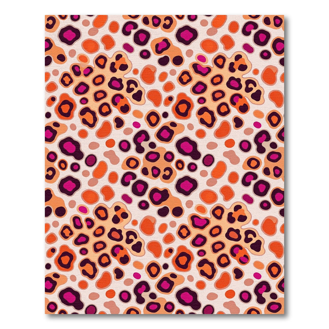 Vibrant Pink and Orange Cheetah Spot Rug