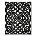 Monochrome Interlocking Celtic Knot Rug