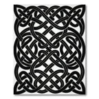 Monochrome Interlocking Celtic Knot Rug