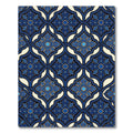 Rich Cobalt Quatrefoil Lattice Rug