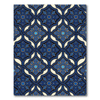 Rich Cobalt Quatrefoil Lattice Rug