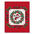 Christmas Snowman Holly Garland Rug
