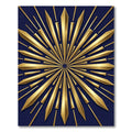 Golden Radiant Sunburst Art Deco Rug