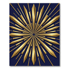 Golden Radiant Sunburst Art Deco Rug