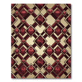 Garnet Gemstone Diamond Stripe Rug