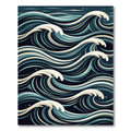Abstract Deep Blue Nautical Swirl Rug