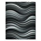 Monochromatic Wave Stripe Rug