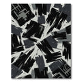 Monochromatic Graphic Brush Stroke Composition Rug