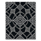 Monochrome Diamond Ethnic Geometric Rug