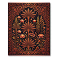 Ornate Black Amber Floral Arch Rug