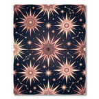 Celestial Rose Gold Starry Night Rug