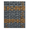 Textured Interwoven Gray and Gold Weave Rug