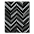 Monochromatic Gradient Chevron Stripes Rug
