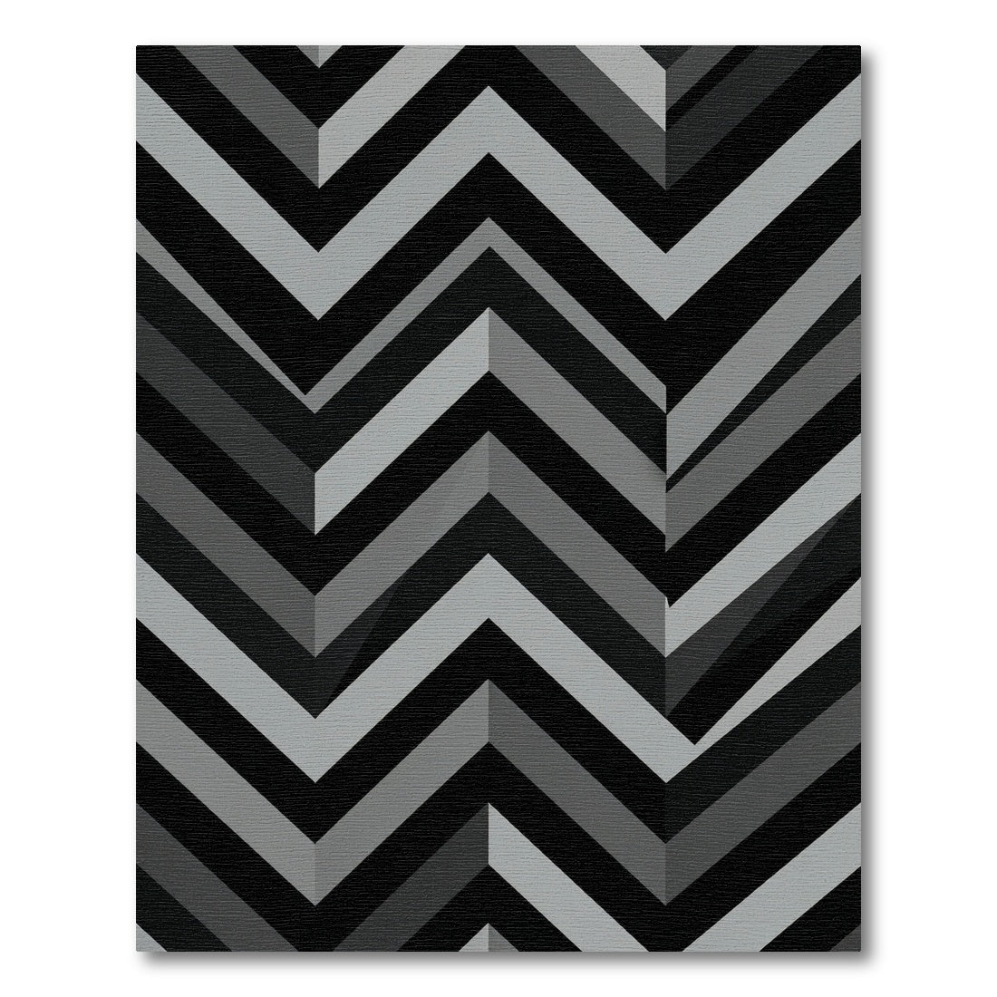 Monochromatic Gradient Chevron Stripes Rug