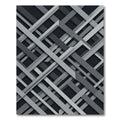 Monochromatic Geometric Intersecting Linear Art Rug