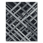 Monochromatic Geometric Intersecting Linear Art Rug