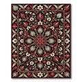 Grand Red Floral Medallion Bordered Rug