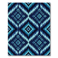 Deep Blue Diamond Ikat Rug