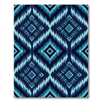 Deep Blue Diamond Ikat Rug