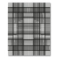 Chunky Black White Grid Squares Rug