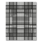 Chunky Black White Grid Squares Rug
