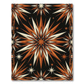 Geometric Copper Radiant Starburst Art Rug