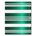Modern Emerald Green and White Striped Rug