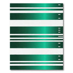 Modern Emerald Green and White Striped Rug
