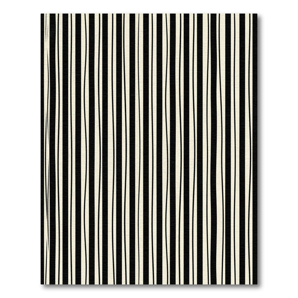 Cream Black Vertical Wavy Stripes Rug