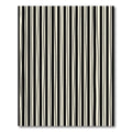Cream Black Vertical Wavy Stripes Rug