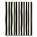 Cream Black Vertical Wavy Stripes Rug